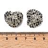 Sparkling Acrylic Heart Beads with Rhinestone Embellishment LS-OACR-NH0001-02A-06-3