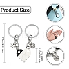 Matching Couple Resin Heart Keychain KEYC-YW00181-01-3