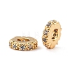 Brass Micro Pave Clear Cubic Zirconia Beads ZIRC-P091-04B-G-RS-2