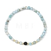 Natural Larimar Beaded Bracelets BJEW-JB14223-3