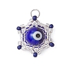 Beaded Star Eye Charms PALLOY-MZ00574-2