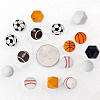 36Pcs 9 Style All Kinds of Sports Balls Silicone Beads SIL-HY0001-03-3