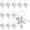 20Pcs Alloy Baseball Player & Baseball Bat & Hat Keychains KEYC-SC00044-7