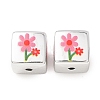 Printed Plating Acrylic Beads AC-CBA655C-17B-1