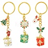 3Pcs 3 Styles Woven Glass Keychains KEYC-MZ00017-1