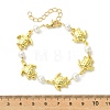 304 Stainless Steel & Shell Pearl Link Chains Bracelets for Women BJEW-JB13815-01-4