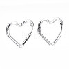 201 Stainless Steel Heart Hoop Earrings STAS-S103-28P-3