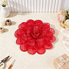 Polyester Flower Brooches JEWB-WH0020-130B-4