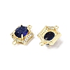 Brass Micro Pave Cubic Zirconia and Glass Links Connector Charms GL-CBA86BA-01G-B-2