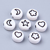Opaque White Acrylic Beads MACR-S273-45B-2