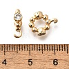 Brass Micro Pave Cubic Zirconia Tube Bails KK-M318-16G-2