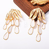 Zinc Alloy & Acrylic Teardrop Stud Earrings WG35E50-01-4