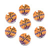 Halloween Printed Natural Wood Beads WOOD-T021-70-3