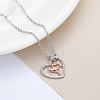 Brass Micro Pave Clear Cubic Zirconia Pendant Necklaces FS-WGB309C-01-2
