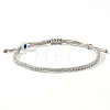 Handmade Porcelain Evil Eye Bead Braided Bracelets SI3080-7-1