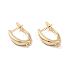 Rack Plating Brass Hoop Earring Findings with Latch Back Closure KK-D083-05G-1