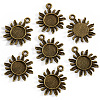 Alloy Pendant Cabochon Settings PALLOY-N183-04AB-1