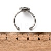304 Stainless Steel Open Cuff Ring Components STAS-S134-01P-F01-3