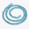 Electroplate Transparent Glass Beads Strands EGLA-A034-T6mm-E11-2