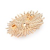 Sunflower Alloy Crystal Rhinestone Brooches JEWB-P054-04G-2