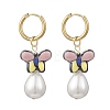 304 Stainless Steel Butterfly Hoop Earrings EJEW-JE06746-3