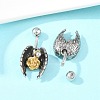 316 Stainless Steel Curved Barbell Dangle Belly Rings AJEW-C044-01-2