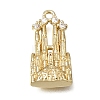 Brass Micro Pave Clear Cubic Zirconia Pendants KK-A302-11G-1