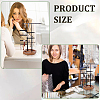 8-Tier T Bar Iron Earring Organizer Display Stands with Hexagon Wood Trays EDIS-WH0022-46-5