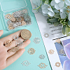 80Pcs 10 Styles Rack Plating Brass Filigree Connector Charms KKC-SC0001-04-3