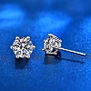 Anti-Tarnish 925 Sterling Silver with Moissanite Rhinestone Earrings AJEW-U007-09P-3