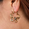 Brass Micro Pave Cubic Zirconia Hoop Earrings WGF2AB4-01-2