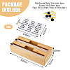 Bamboo Reusable Cling Film Slide Cutter TOOL-WH0155-43-2