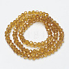 Electroplate Transparent Glass Beads Strands EGLA-A034-T3mm-H20-2