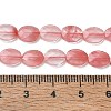 Synthetic Cherry Quartz Glass Beads Strands G-H349-A01-27-3
