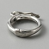 Anti-Tarnish 925 Sterling Silver Twister Clasp FIND-WH0126-77P-1