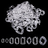 170Pcs 8 Styles Transparent Acrylic Linking Rings TACR-CA0001-35-8