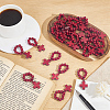 25Pcs Wood Cross & Round Beads Finger Rings RJEW-NB0001-09C-4
