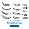 Craftdady 22Pcs 11 Style Tibetan Style Alloy Tube Beads TIBEB-CD0001-06AS-15