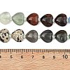 Gradient Color Natural African Bloodstone & Dalmatian Jasper & Mahogany Obsidian & Dyed White Jade & Fluorite Beads Strands G-B185-A12-6