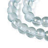 Frosted Transparent Glass Bead Strands GLAA-P065-6mm-10-3