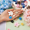 80pcs 8 styles Handmade Polymer Clay 3D Flower Plumeria Beads CLAY-TA0001-14-11