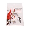Chinese Ancient Hand Fan Shape Brass Wire Wrap Metal Bookmark with Tassel for Book Lover AJEW-WH0034-47-3