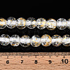 Crackle Transparent Glass Beads Strands GLAA-N030-8mm-01J-4