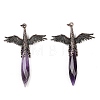 Natural Amethyst Faceted Pointed Bullet Shaped Big Pendants G-T145-01R-06-2