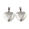 316 Stainless Steel Locket Pendants LS-STAS-K321-22P-1
