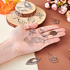 14Pcs 7 Style Stainless Steel Pendants STAS-PJ0001-46-5