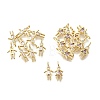 Brass Micro Pave Cubic Zirconia Pendants KK-D339-02G-10-3