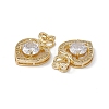 Brass Clear Cubic Zirconia Pendants KK-E068-VA122-1-3