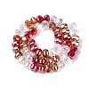 Electroplate Transparent Glass Beads Strands EGLA-N022-14A-B04-2