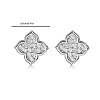 925 Sterling Silver Pave Moissanite Stud Earrings for Women NZ9775-6